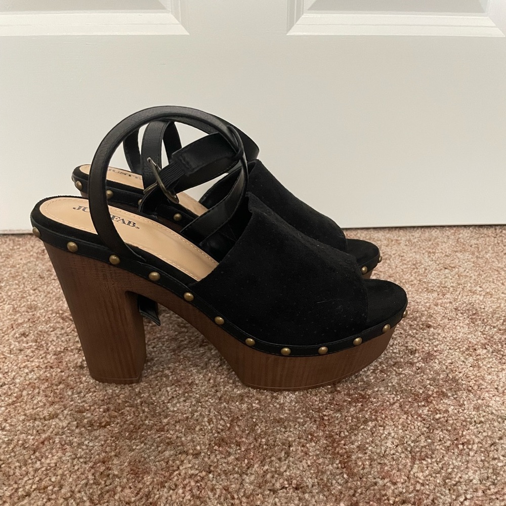 JustFab heeled clog style shoes